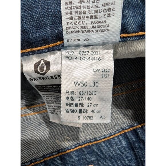 Levis 541 Big & Tall Athletic Taper Stretch Jeans Mens 50X30 Medium Wash Denim - Picture 5 of 6